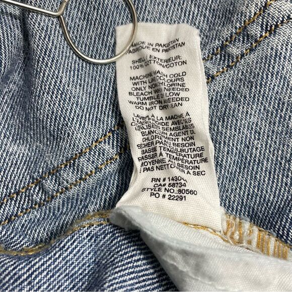 Avec Les Filles Size 26 High Rise Distressed Raw Hem Wide Leg Acid Wash Jeans - Picture 7 of 8